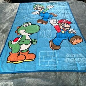 Y2K Nintendo Super Mario Blue‎ weighted Blanket